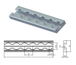 Укрепване на товари Алуминиева релса 