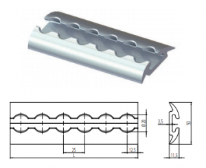 Укрепване на товари Алуминиева релса 