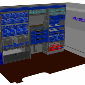3D проект за оборудване на бус
