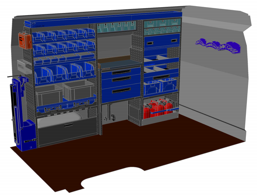 3D проект за оборудване на бус